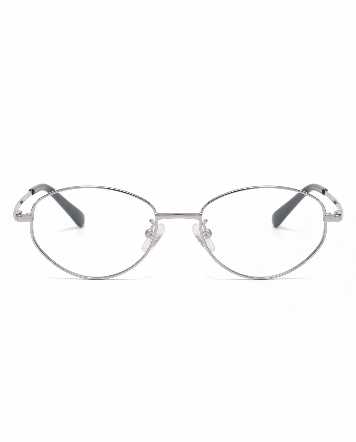 Thin Wire Oval Blue Light Glasses, front view