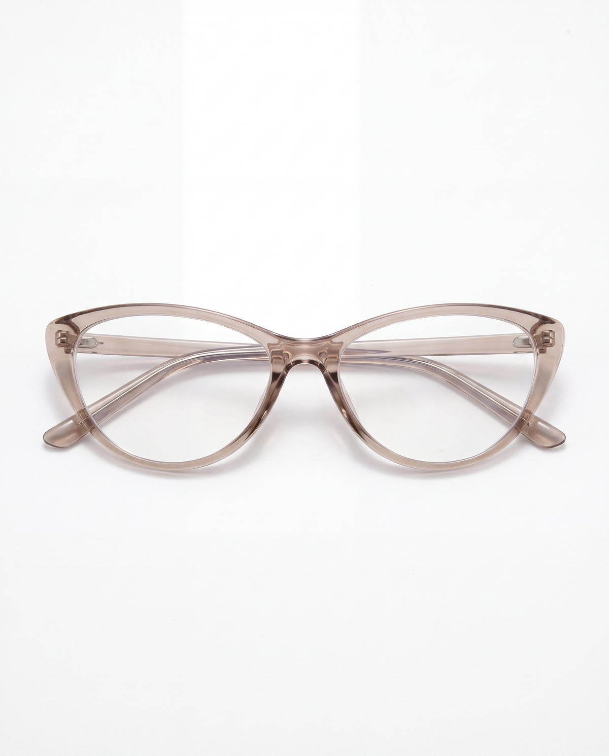 Cat-eye blue light glasses, front view