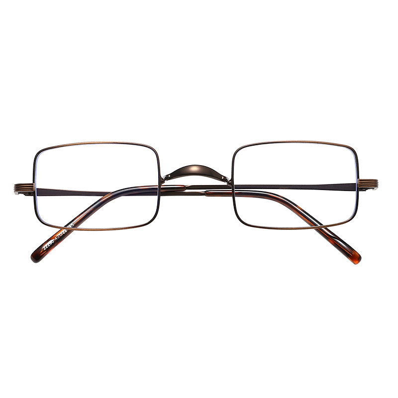Thin Wire Rectangle Blue Light Glasses, front view