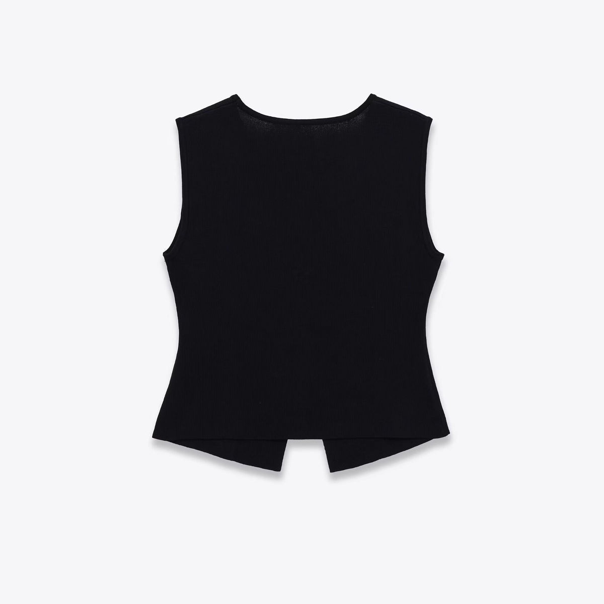 Knit Vest Top in black, back view