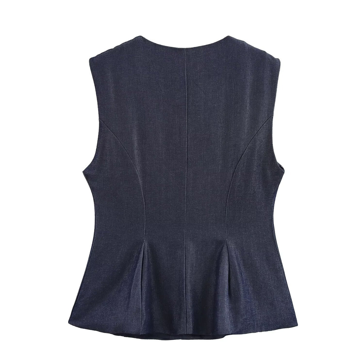 Denim-Look waistcoat, back view
