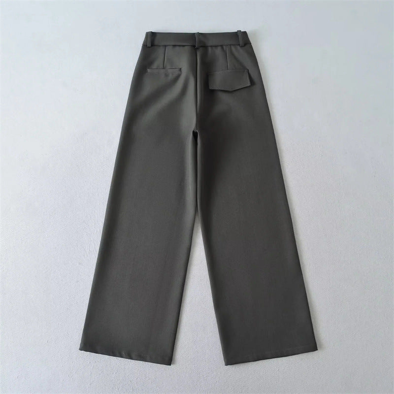 Straight-Leg Tailored Trousers