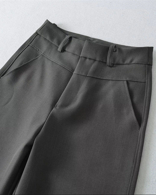 Straight-Leg Tailored Trousers
